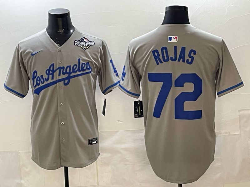 Men 2025 Los Angeles Dodgers #72 Rojas Grey Game Nike MLB Jersey style 0013->los angeles dodgers->MLB Jersey